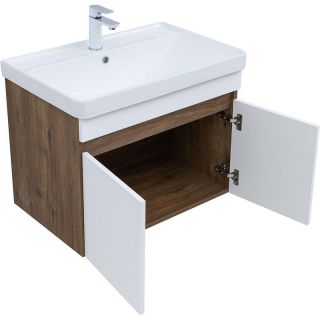 Тумба под раковину Aquanet Оптима 344792 70 см дуб рустикальный/белый сатин